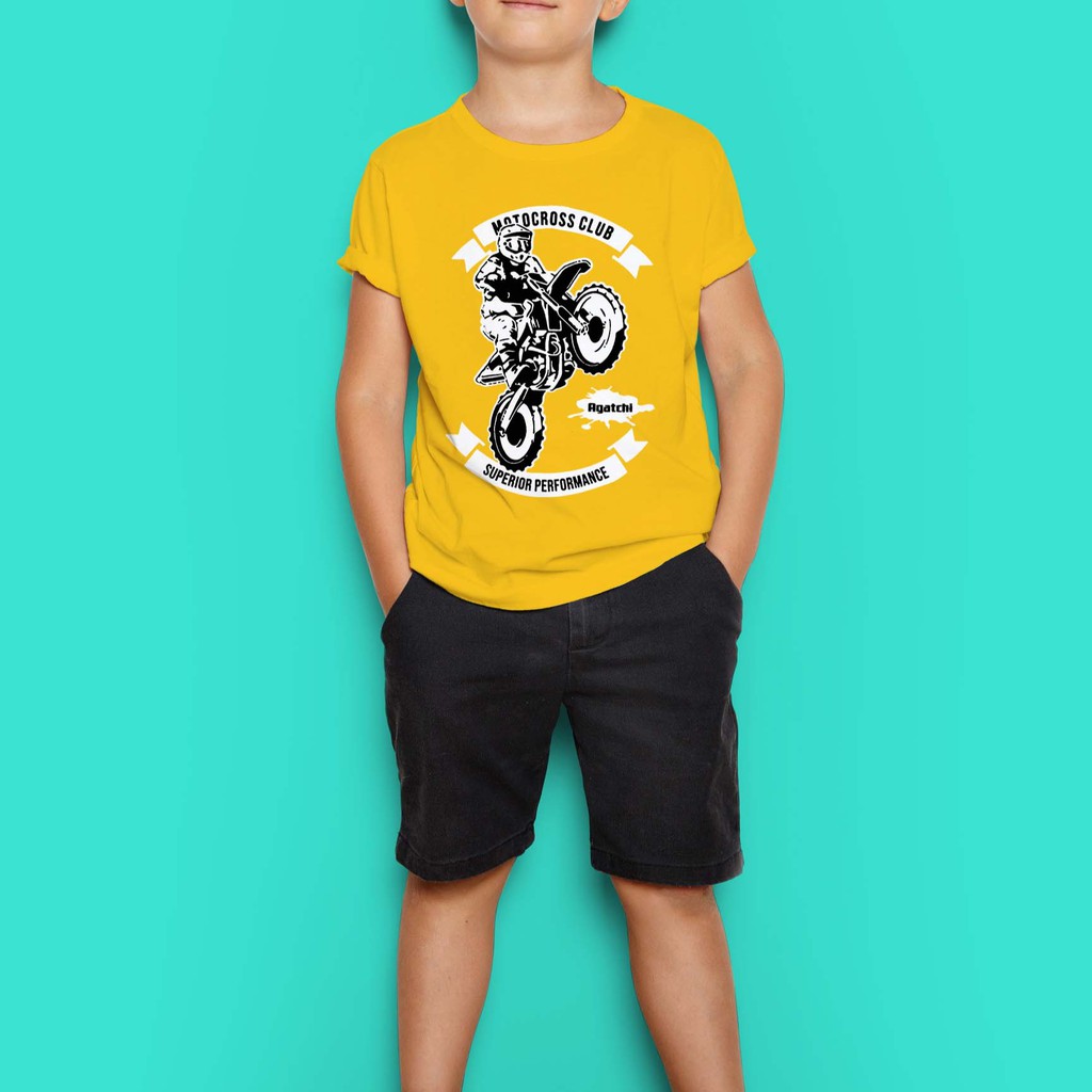 Kaos Anak / Baju Anak Distro Agatchi - Motocross / Motor cross / Trail