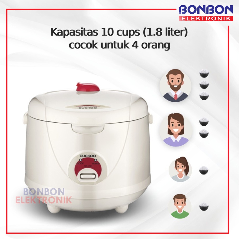 CUCKOO Rice Cooker Mechanical CR-1021 1.8L No.1 in Korea