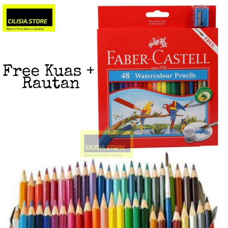 

Pensil Warna Faber Castell 48L Warna Watercolor / Pencil Color Faber