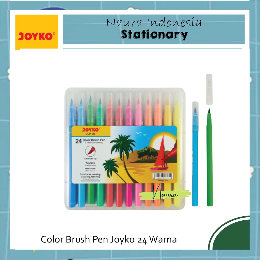 

Color Brush Pen | Brush Pen Joyko 24 warna CLP-26