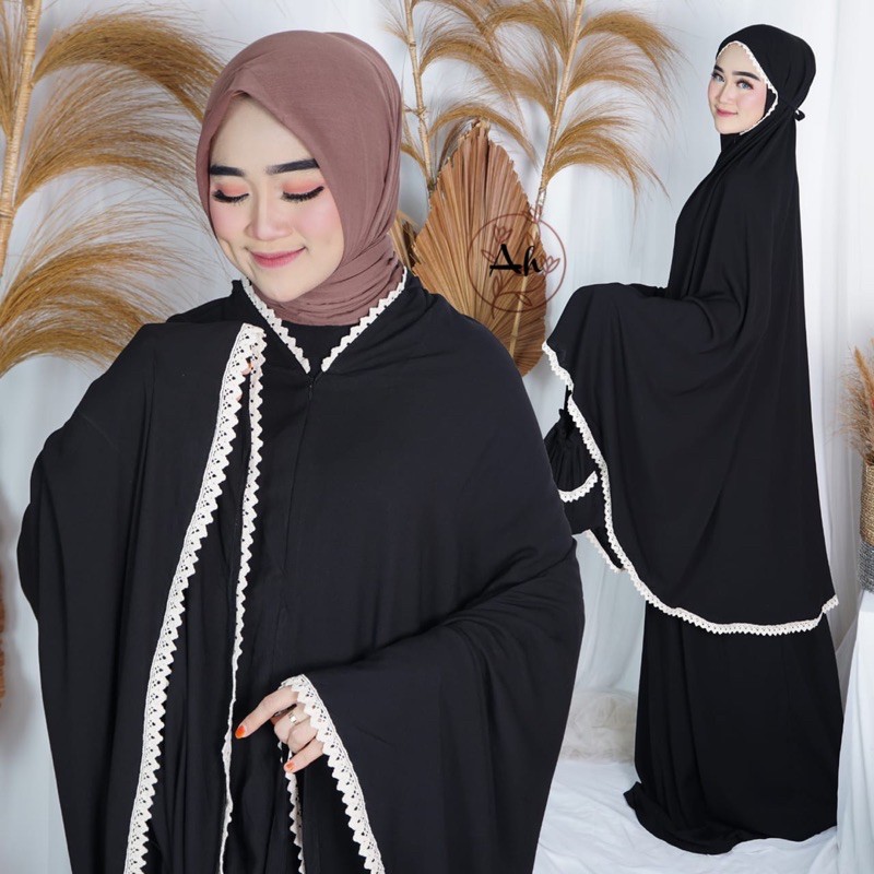 MUKENAH TRAVELING 2in1 Dagu REsleting/ BISA COD /Rayon viscose premium adem &amp; lembut