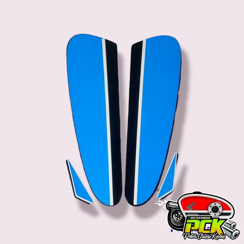 STIKER  STRIPING TANGKI CB 100 CB Glatik WARNA BIRU