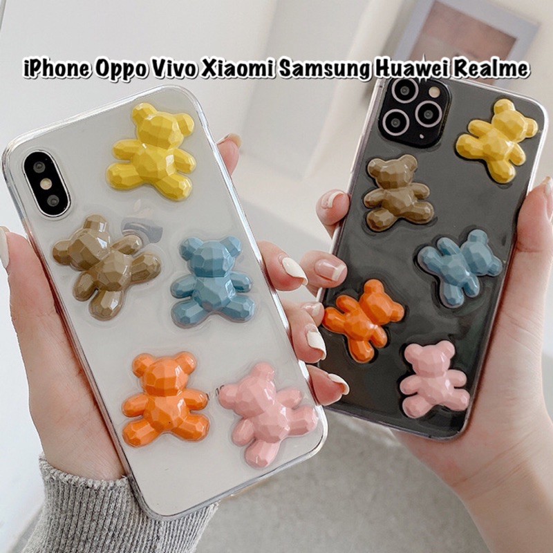 Bear 3D Case ALL PHONE TYPES! Samsung M51 M31 M21 M30s M30 M11 A11 M51 S20 FE Note 20 ultra 10 plus