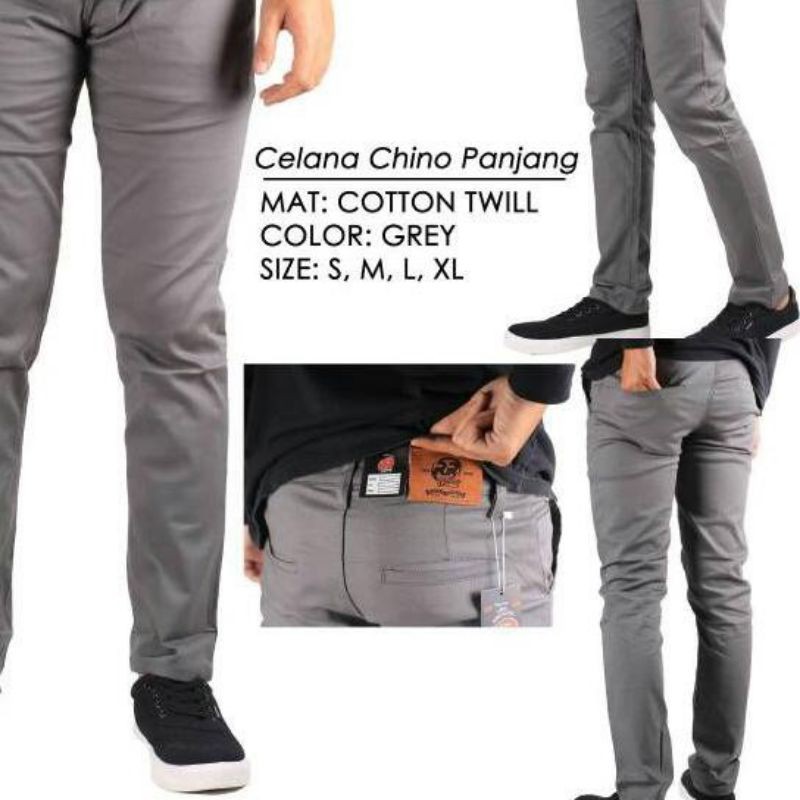 Celana chino panjang pria/Celana chino slimfiit pria