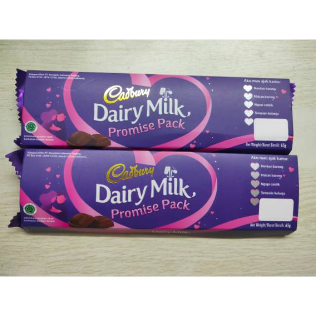 Cadbury Valentine 62gr Cadbury Dairy Milk Promise Pack 62gr Cadbury edisi valentine