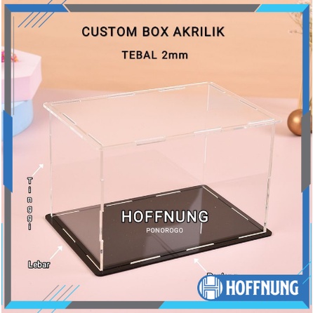 Custom Kotak Display Akrilik 2mm Box Showcase Acrylic Action Figure Diecast Knock Down