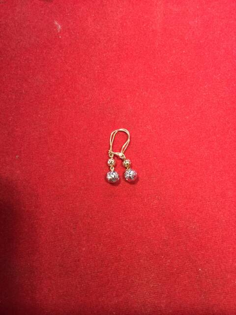 Anting anak dan dewasa emas asli kadar 700 70% 22 0.5 0,5 setengah g gr gram gold ubs panjang tali bulat