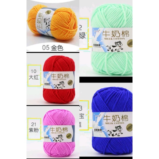 Benang Rajut Baby Milk Cotton Yarn