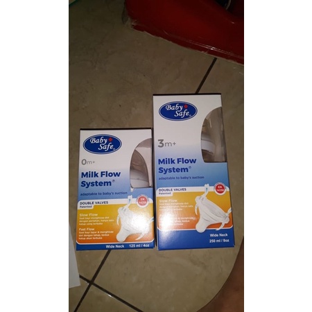 BABYSAFE Wide Neck Botol susu 125ml 250ml WN001 WN002 WN30 Baby Safe Wideneck
