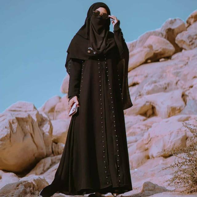 Abaya Pearl Black Gerai Aliyah