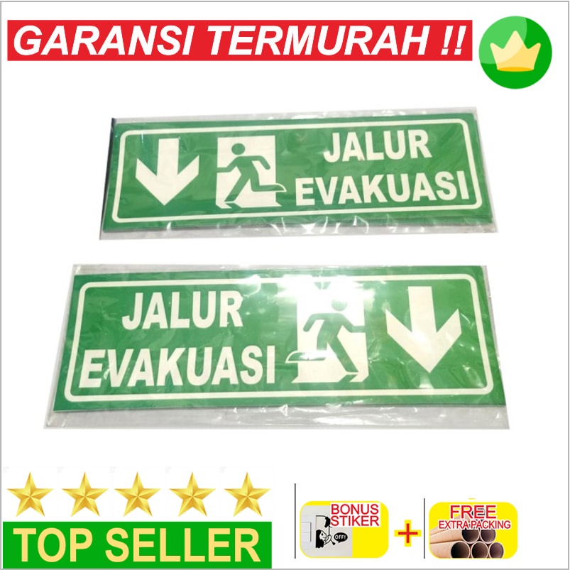 

Murah Stiker evakuasi arah bawah K3 10x30 - Stiker Elegan