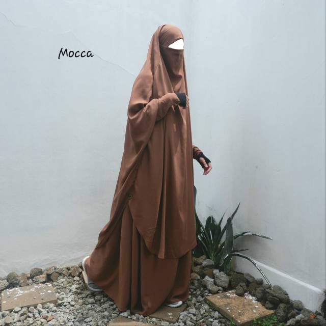 French khimar set rok zipper gold