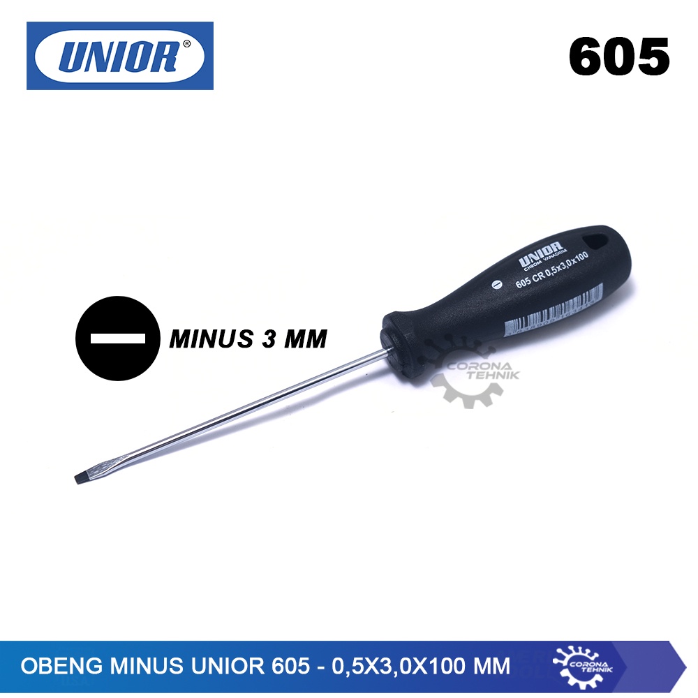 Unior 605 - 0,5x3,0x100 mm - Sale - Obeng Minus