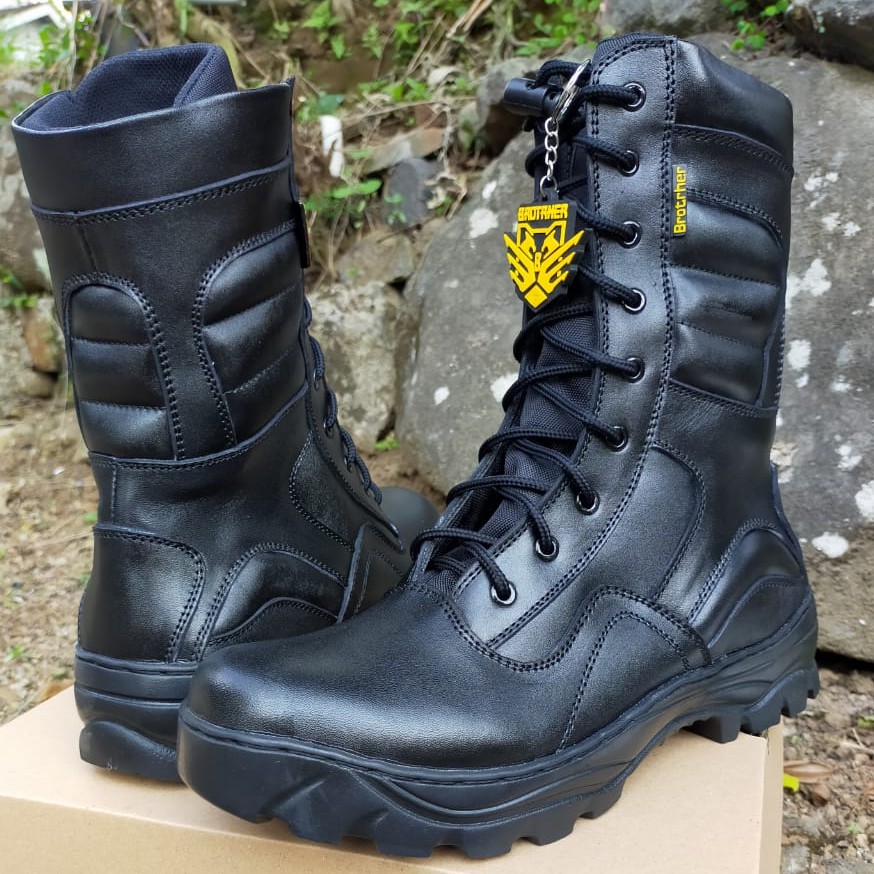 Sepatu Pdl Lgr Radial BROTRHER Kulit Asli Sepatu PDL Tni Polri Security Satpam Sepatu Boots Pria