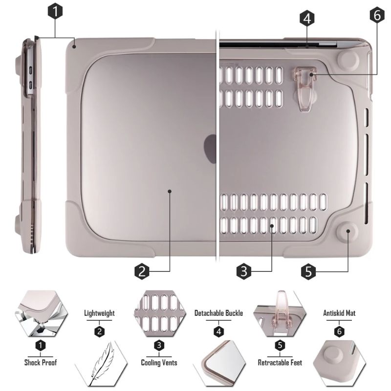 Hard Case Stand For Macbook Pro 13 A2251 A2289 A2338 Protective Case