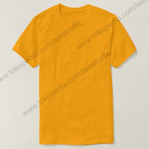 Kaos Polos Kaos Oblong Kaos Polosan Warna Gold Premium Cotton TeesTraffic