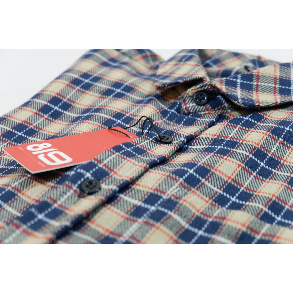 Kemeja Flanel Pria Lengan Panjang Kemeja Motif Kotak Kotak Premium Kemeja Cowok 03