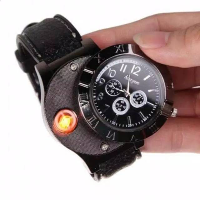 Jam Tangan Korek Elektrik The Lighter Watch Premium jam korek elektrik