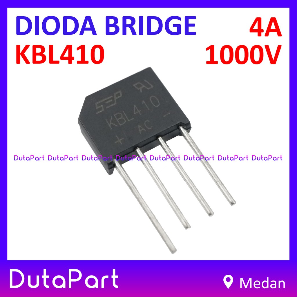 KBL410 4A 1000V Dioda Sisir Jembatan Bridge Rectifier Rangkaian4 Diode