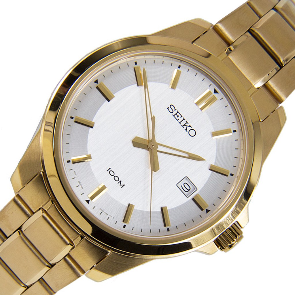 Seiko Classic SUR248P1 Quartz Gold Polished - Jam Tangan Pria SUR248