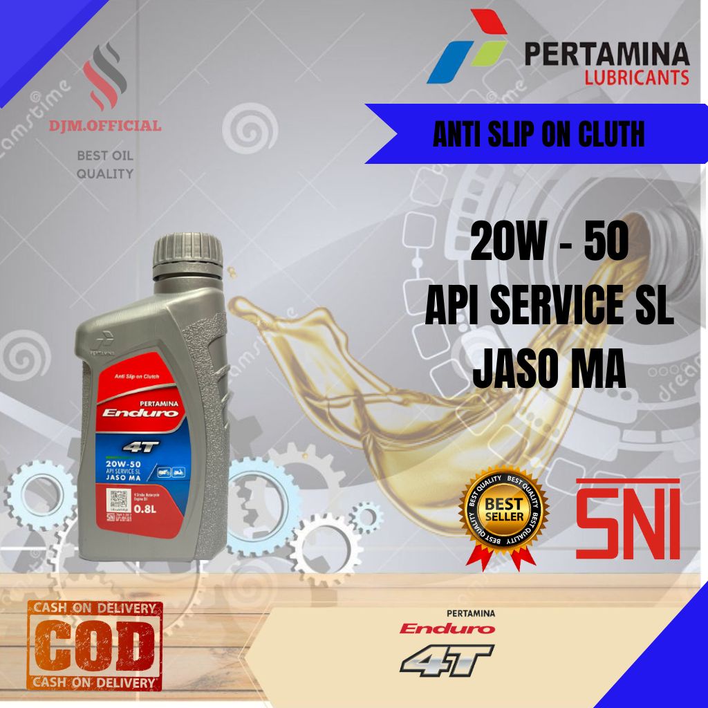 OLI OIL MESIN PERTAMINA ENDURO 4T 800ML 4T 10W-40 API SL ORIGINAL ENDURO4T PERTAMINA