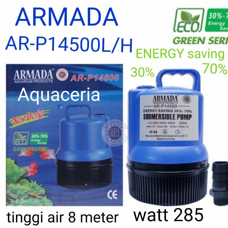 pompa celup water pump power head kolam ikan hias armada ar 14500