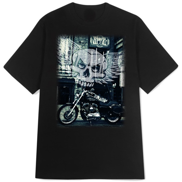 Kaos Biker Skull Tattoo Bikers SKU-199448495004 Tshirt Unisex
