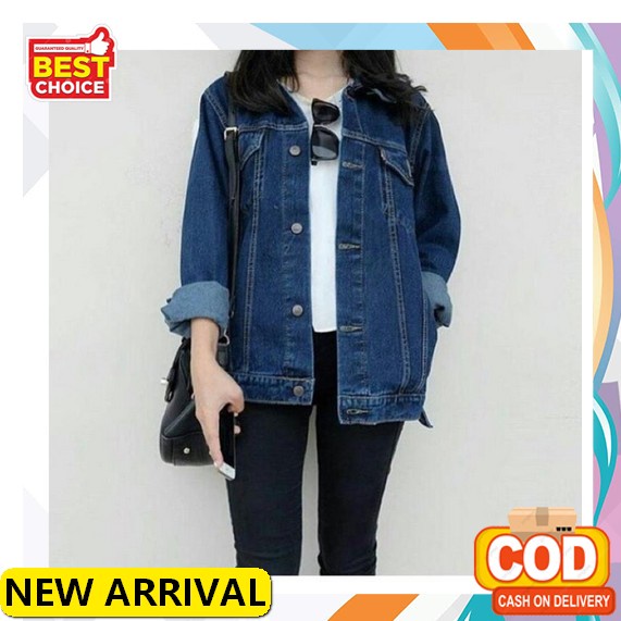 Outerwear Alta Jaket Semi Parka Wanita Korean Jacket Fashion Muslim Korean Style Jaket Jeans Oversiz