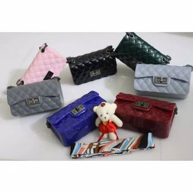 SALE Tas Jelly Glossy Import Chanel Classic Mini Size 18cm Murah