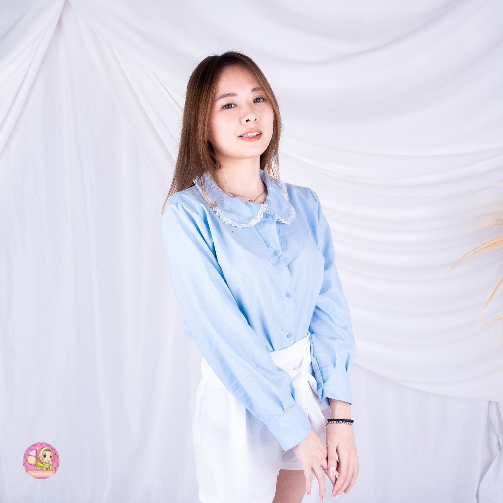 KELLYA TOP BLUS RENDA / Atasan Blouse Kenami Renda Wanita Muslim Kellya BANDUNG BARAT