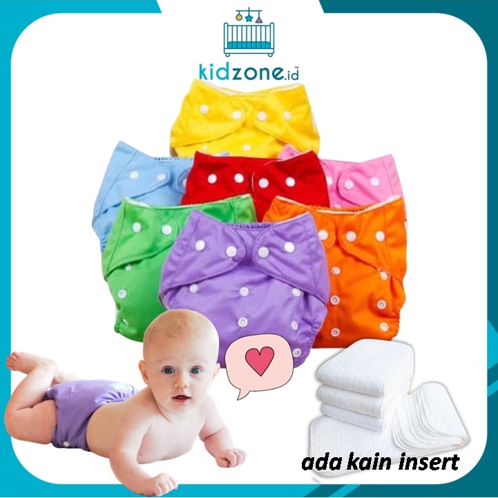 Popok Kain Bayi Berkancing / Cloth Diaper / Clodi Bayi Dapat Di Cuci &amp; Pakai Kembali