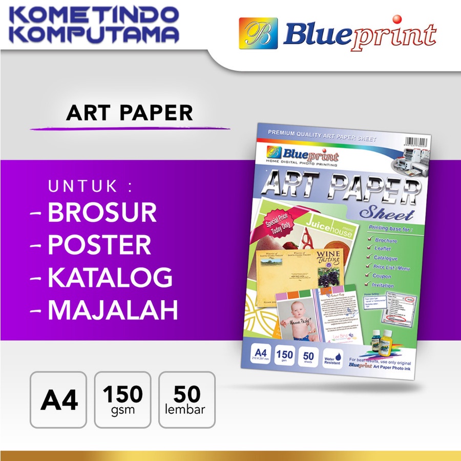 AP-A4150 Kertas Art Paper A4 BLUEPRINT
