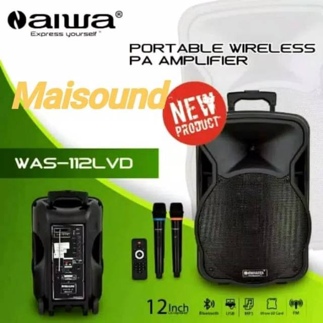 SPEAKER PORTABLE MEETING AIWA 112 LVD 12 INCH AIWA WAS 112LVD 12INCH