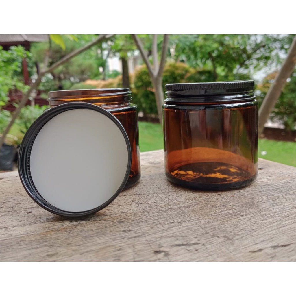 Pot Lulur Kaca 100ml Pot Aromatheraphy Pot Kaca Coklat Kosmtik Wadah Tempat Pot Kosmetik Pot Krim Po