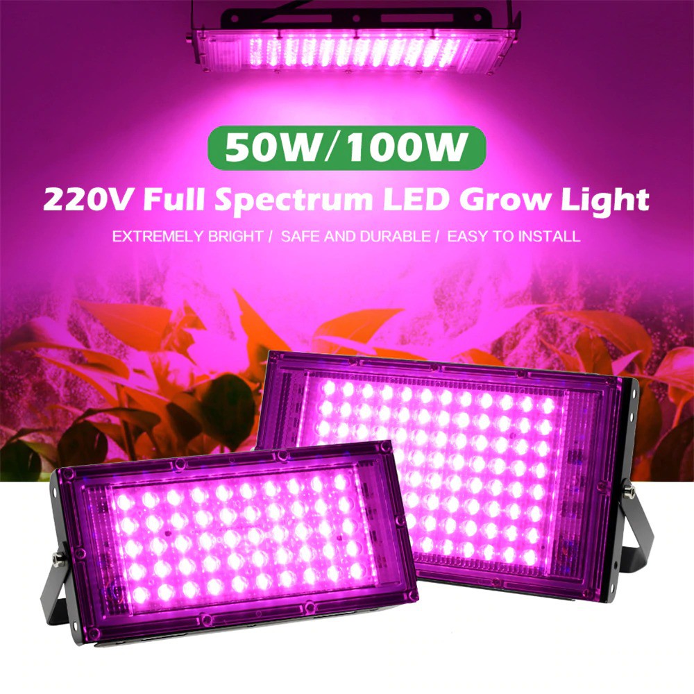 Bisa COD Lampu LED Full Spectrum Penumbuh Tanaman Untuk Greenhouse dan Hidroponik 50W 1 PCS