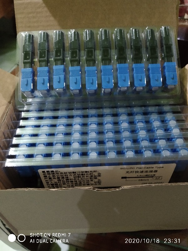 10pcs Konektor Ftth Fiber Optic Sc / Upc Fast Connector Kk