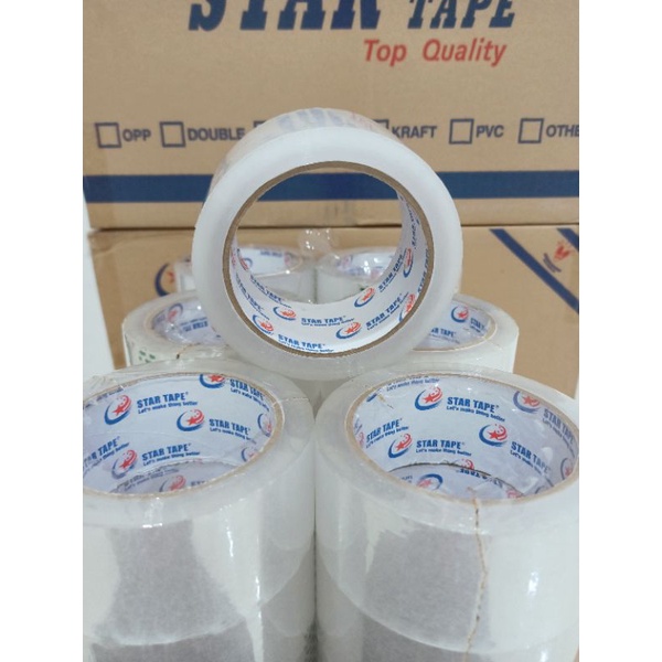 LAKBAN BENING / SELOTIP BENING 80 YARD 45MM STAR TAPE MURAH