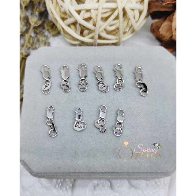 Kokot / sangketan / Kaitan Gelang Kalung Perak 925 Asli Lapis Emas Putih