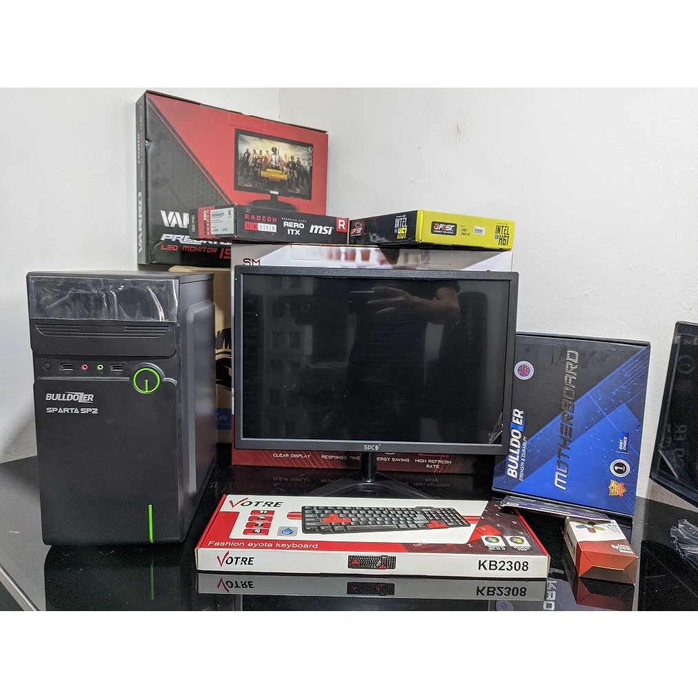 PAKET PC CORE i5 LENGKAP RAM 8GB SSD 120GB HDD 500GB LED 19&quot; KEY MOUSE