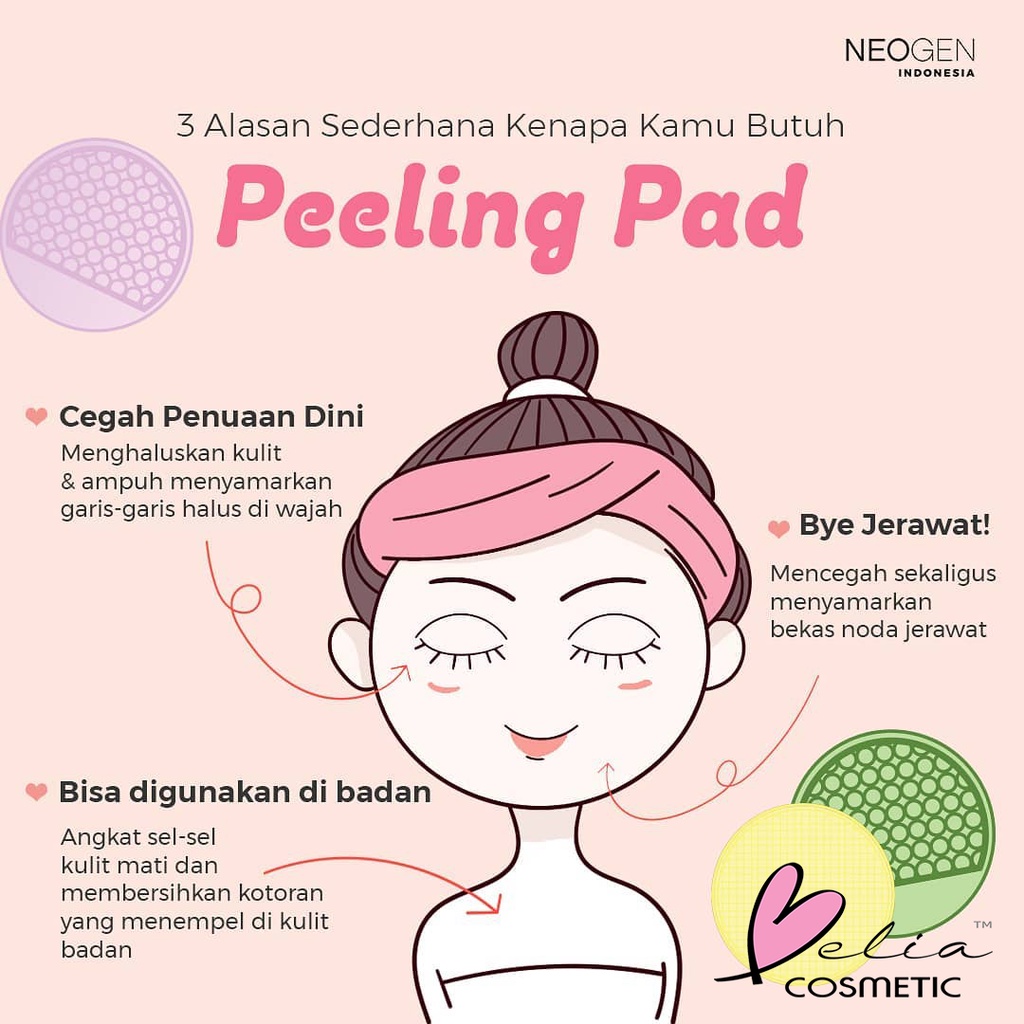 ❤ BELIA ❤ NEOGEN Dermalogy Bio Peel Gauze Peeling Green Tea | Lemon | Wine 1 Pad Sachet Ecer ✔️BPOM