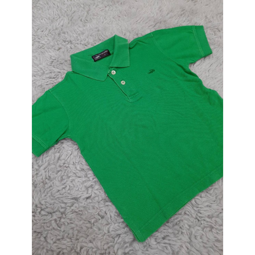 MOMO 86 baju 2-3 tahun atasan kaos kerah hijau anak balita toddler kids laki cowok boy preloved shir