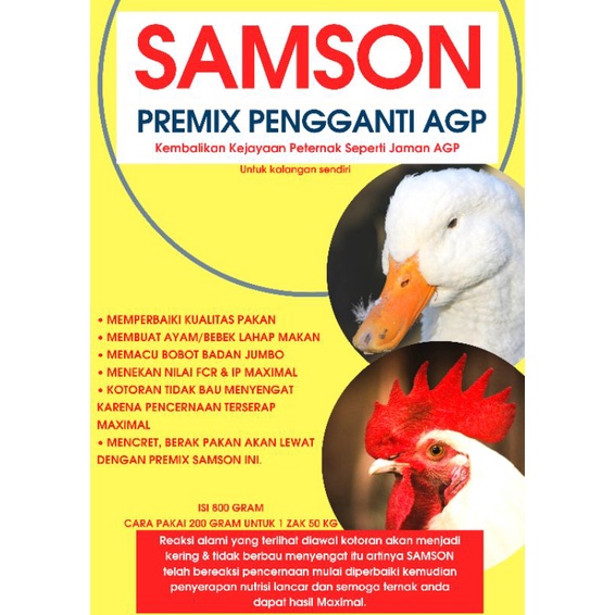 

Premix Samson Pemacu Bobot