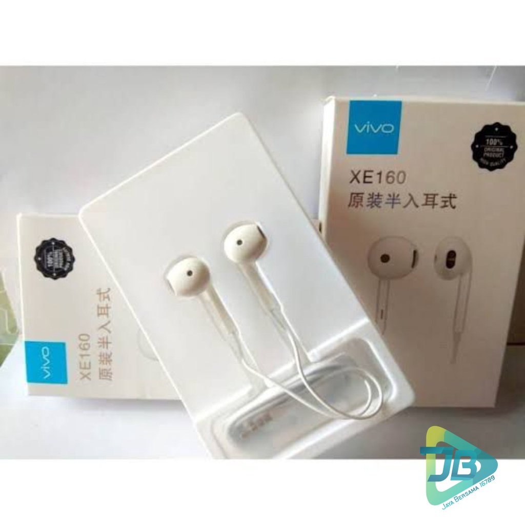 XE160 Headset headsfree earphone Hf ORIGINAL VIVO Y53 y71 y81 y83 Y91c Y91 y93 y20 y30 y50 v7 v9 Y12 y15 V20 JACK 3.5MM JB5276