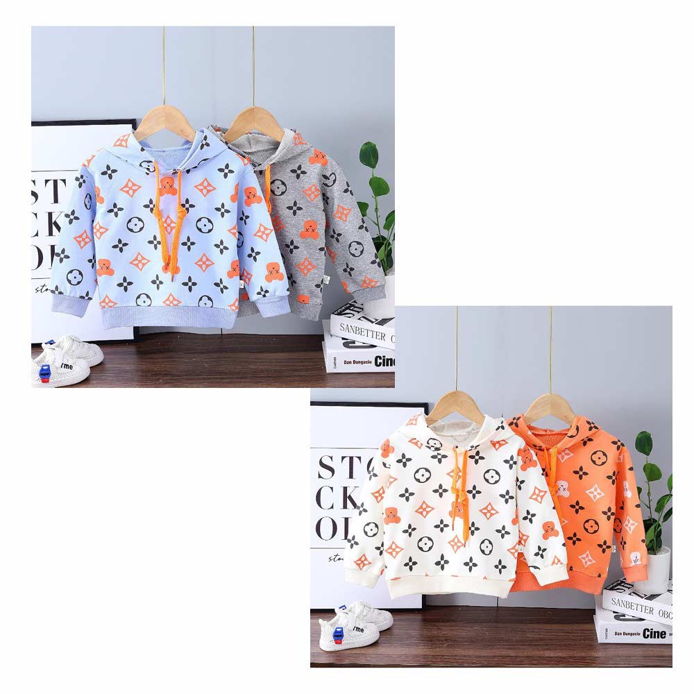 Hoodie [ Putih ] Baju Jaket Fashion Anak Laki-laki &amp; Perempuan [ Usia 2 - 5 Tahun ] HM777