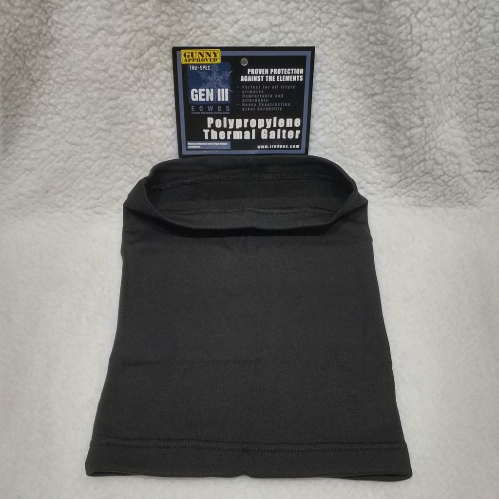 Tru-spec Gen-3 ECWCS Thermal Polypro Neck GAITER Black 3632000