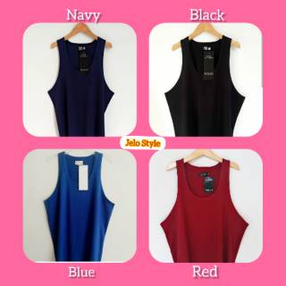 Baju Kaos  Pria  Singlet Gym Cowok Slim  Fit  Tshirt polos 