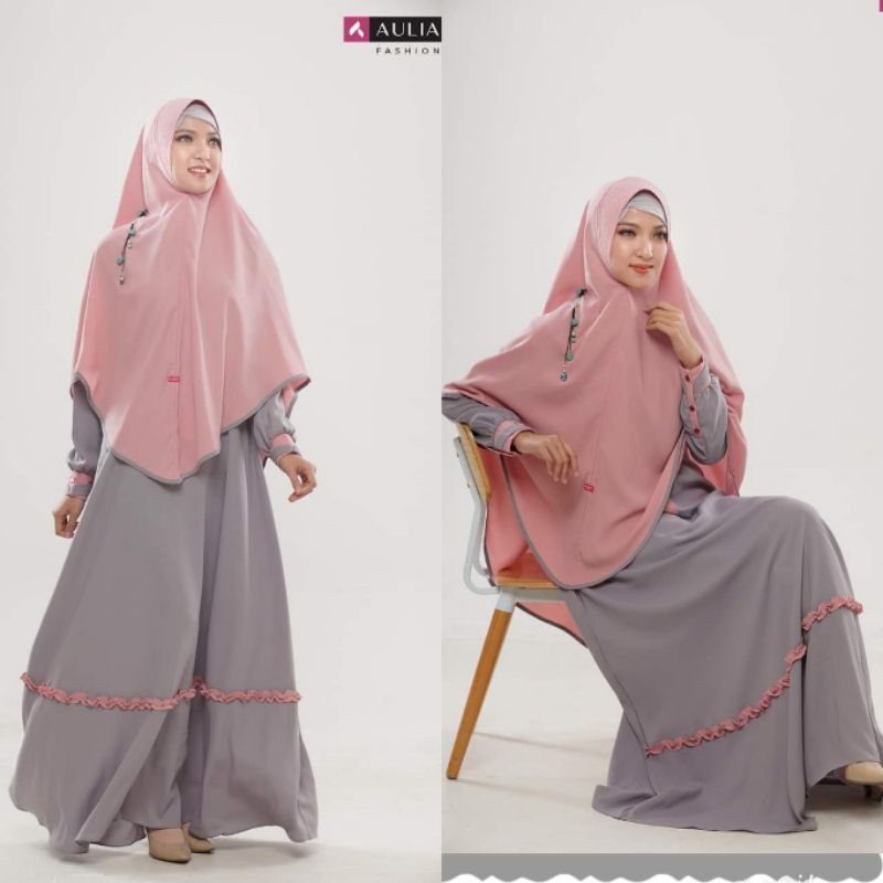 Set Gamis Arumi Silver Pink