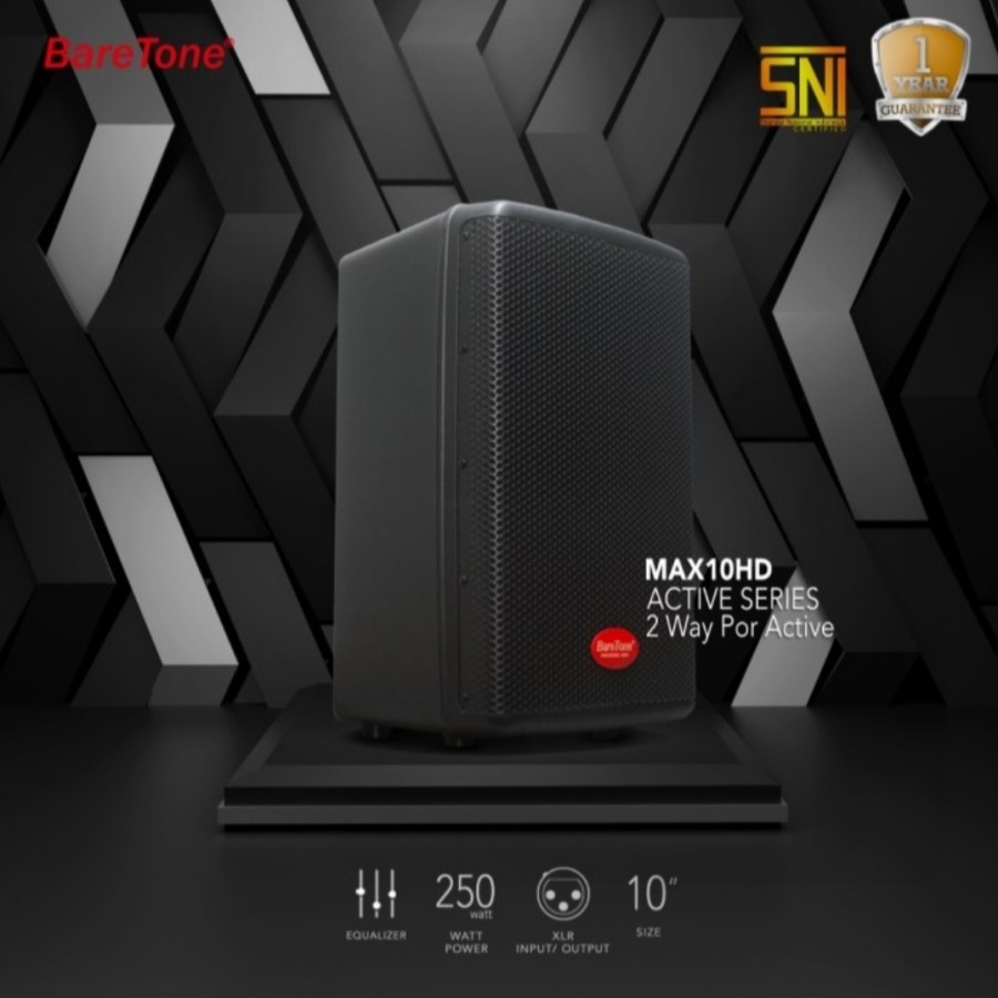 Speaker Aktif BARETONE MAX 10HD 10 Inch Pofessional Audio Original