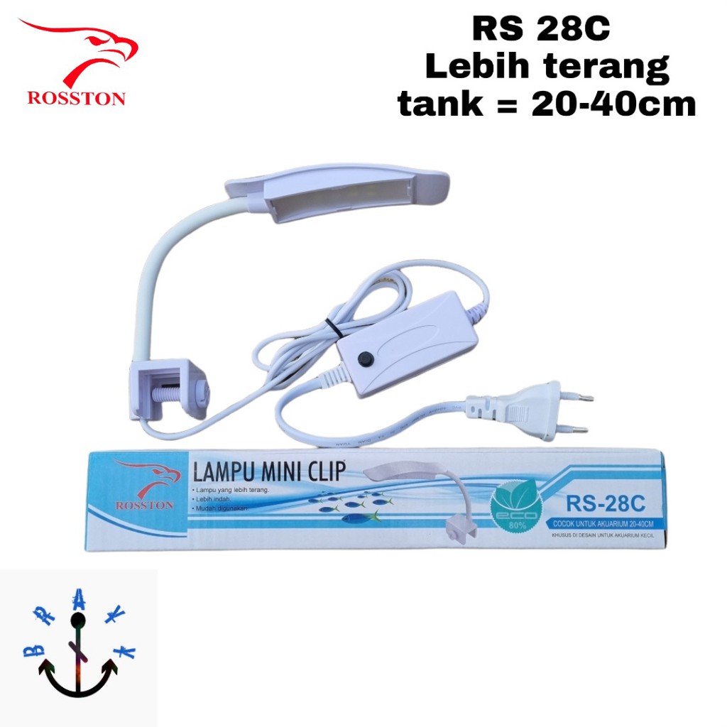 Lampu LED Aquarium Aquascape Mini Clip Rosston RS 28C