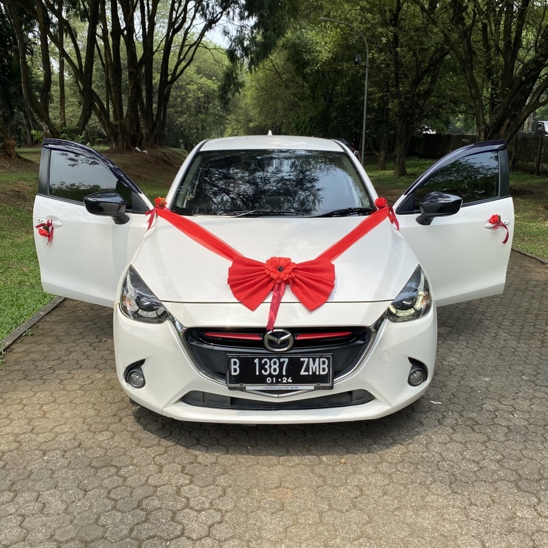 Bunga dekorasi mobil pengantin wedding car cantik murah meriah